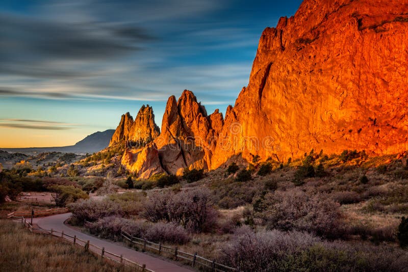 Garden of the gods, Colorado Springs, Colorado. Early in the morning