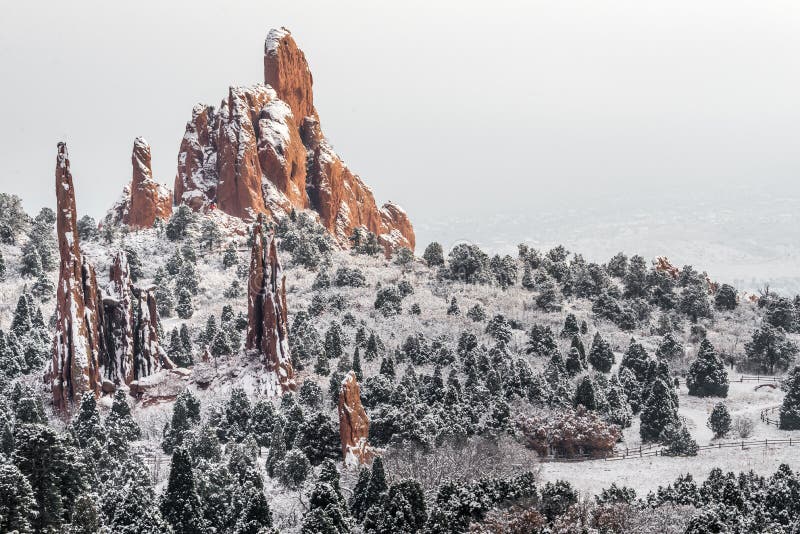 Garden of the gods - colorado springs winter snow