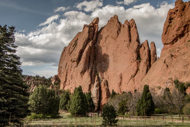 Garden of the Gods Panorama Stock Photo - Image of colorado, rocks ...