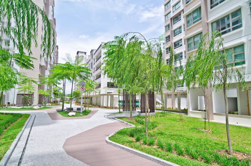 Garden within high-rise residential estate