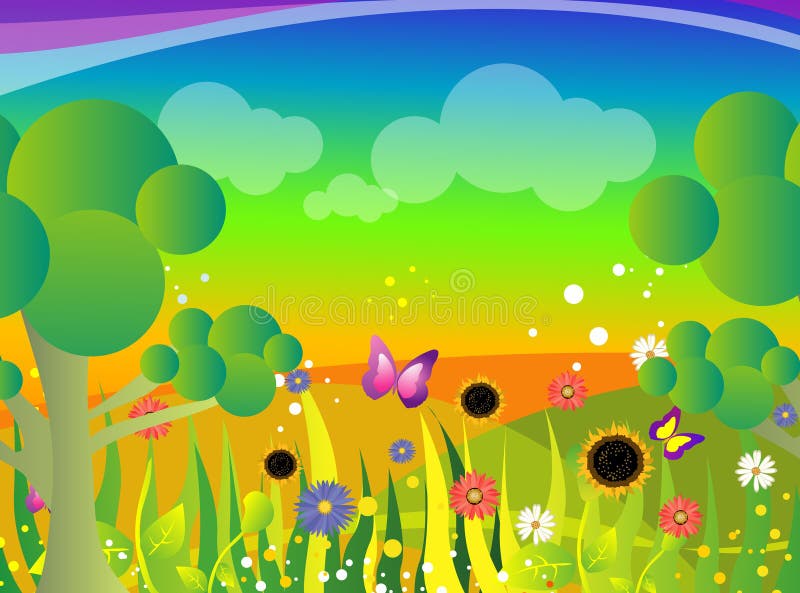 Garden illustration stock illustration Garden illustration stock illustration