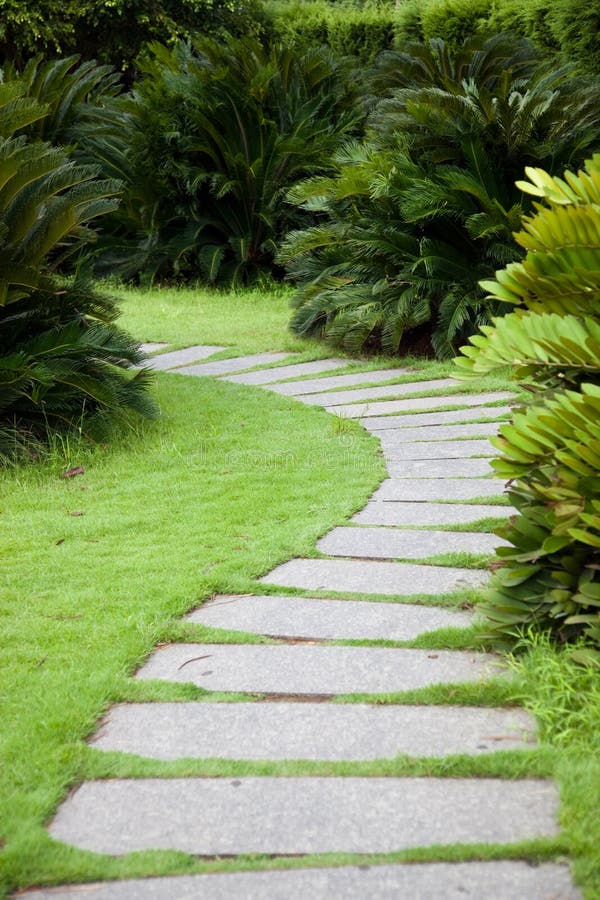Garden path stock image