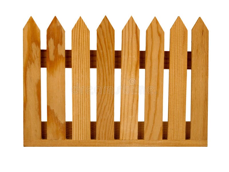 Garden Picket Fence Panel, Isolated Stock Photo - Image of 