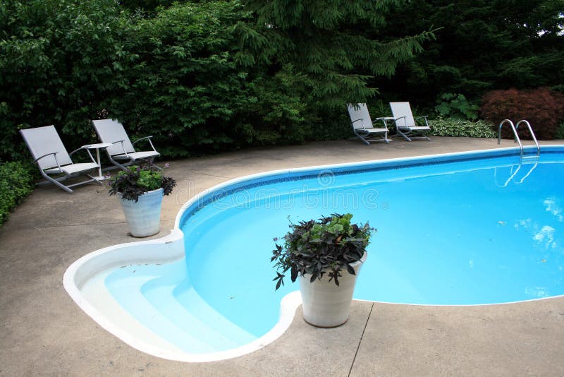 The Garden with Pool royalty free stock photography