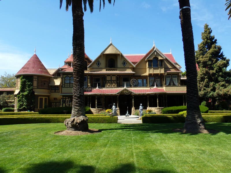 In the Garden of the San Jose Winchester Mystery House. In the Garden of the San Jose Winchester Mystery House