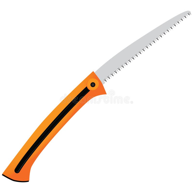 Pruning saw stock illustration. Illustration of hand 110454075