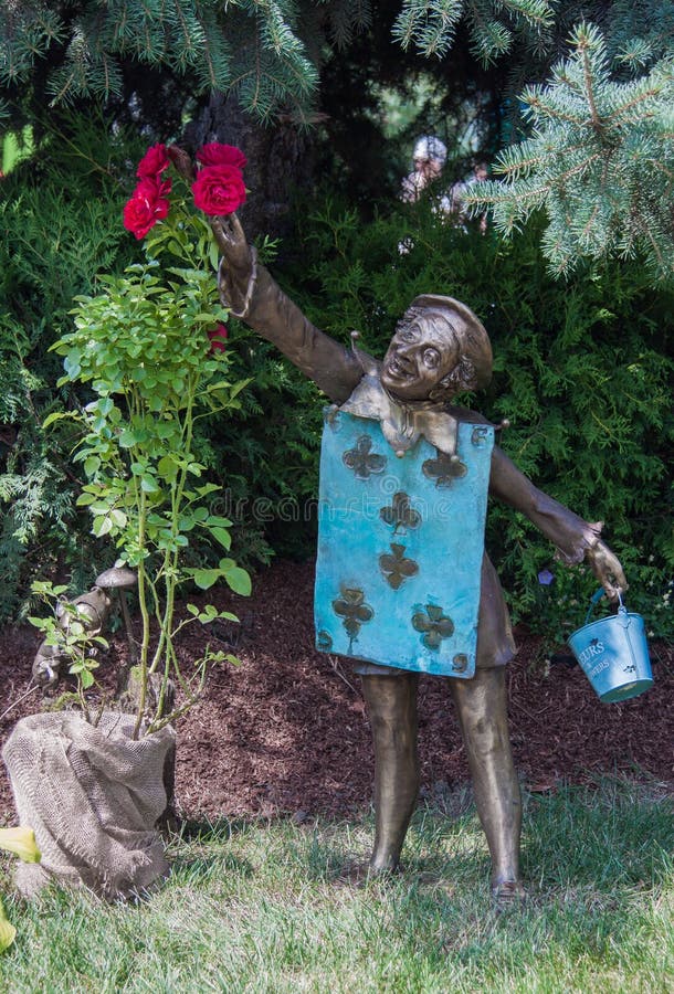 Garden sculpture stock image. Image of sculpture, roses 74296763