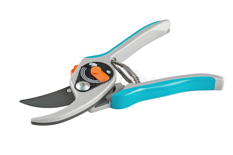 Garden Secateurs. Pruning Shears for Cutting Branches Isolated on White