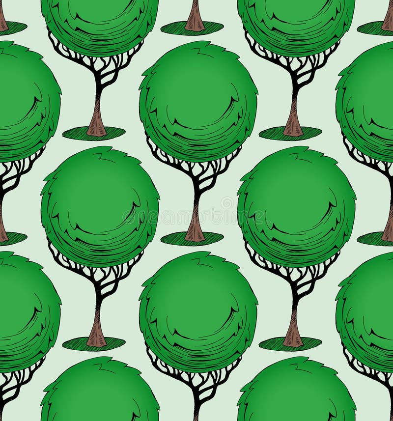 Garden tree stock illustration