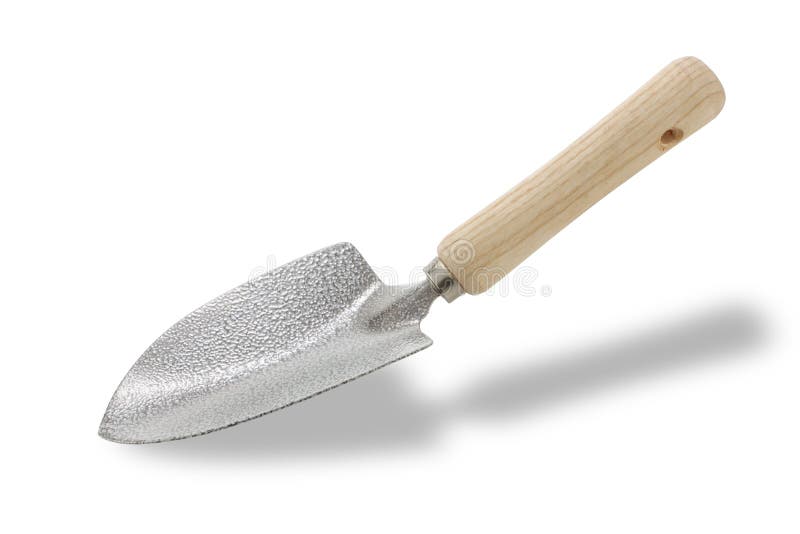 Garden trowel/spade isolated on white with shadow and clipping path