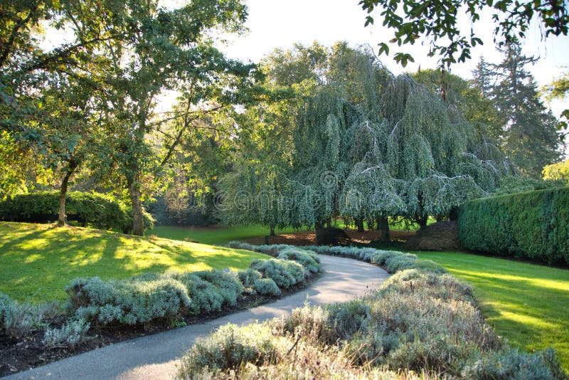 The Garden Walkway Inside the VanDusen Botanical Garden. Vancouver