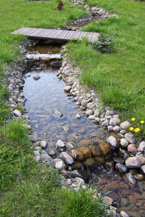 Garden water stream royalty free stock photos Garden water stream royalty free stock photos