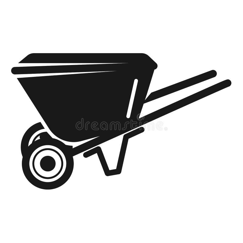 Garden Wheelbarrow Icon, Simple Style Stock Vector - Illustration of ...