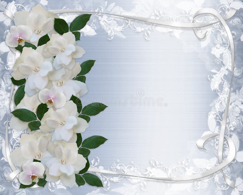 Gardenias ed invito di cerimonia nuziale del merletto illustrazione vettoriale Gardenias ed invito di cerimonia nuziale del merletto illustrazione vettoriale