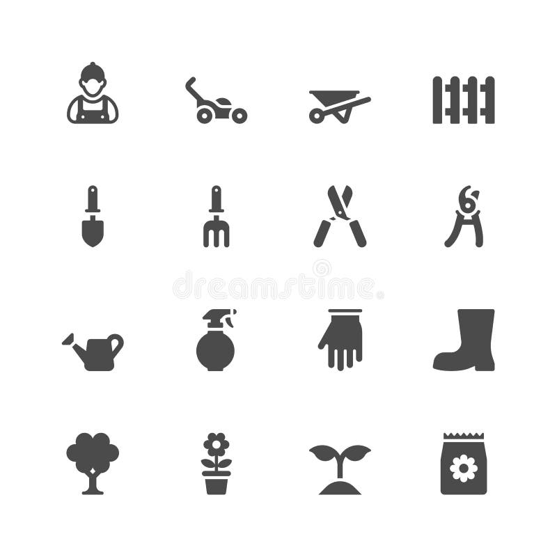 Gardening icons vector illustration