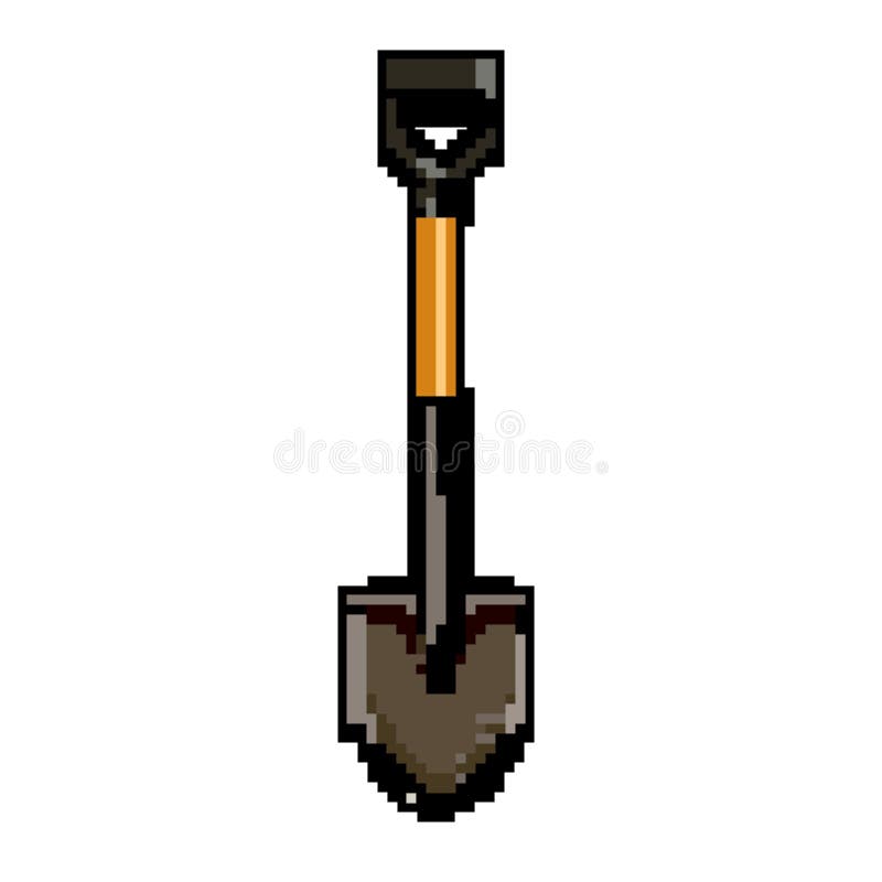 Gardening Shovel Tool Game Pixel Art Vector Illustration Stock Vector Illustration of snow