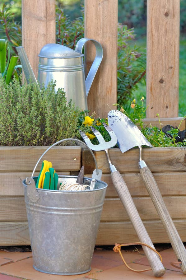 Gardening Tools and Accessories Stock Photo Image of plants, metal