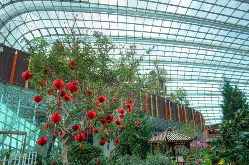Gardens by the Bay, Flower Dome Chinese New Year Stock Image Image