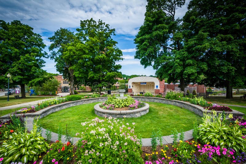 Gardens in Downtown Dover, New Hampshire. Editorial Photography Image