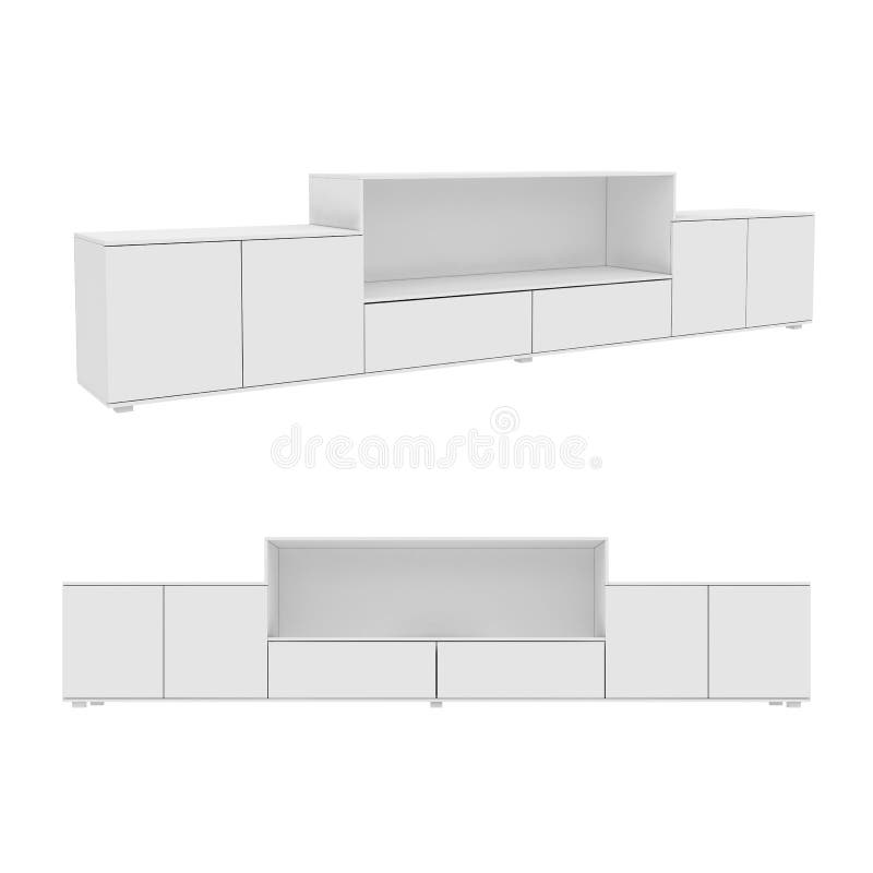 Wardrobe Isolated on White Background, 3D rendering, illustration. Wardrobe Isolated on White Background, 3D rendering, illustration