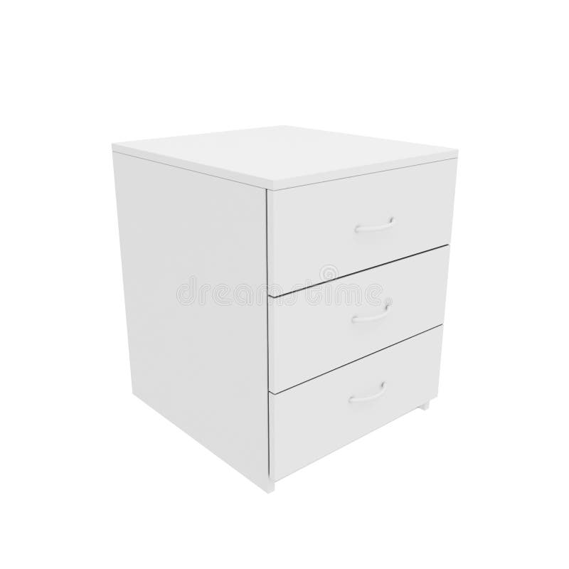 Wardrobe Isolated on White Background, 3D rendering, illustration. Wardrobe Isolated on White Background, 3D rendering, illustration