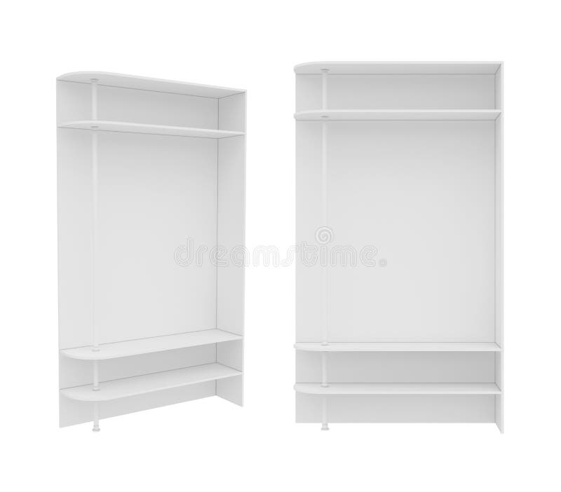 Wardrobe Isolated on White Background, 3D rendering, illustration. Wardrobe Isolated on White Background, 3D rendering, illustration