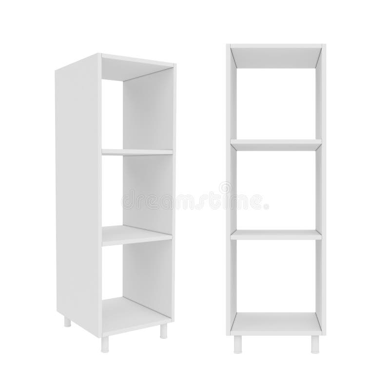 Wardrobe Isolated on White Background, 3D rendering, illustration. Wardrobe Isolated on White Background, 3D rendering, illustration