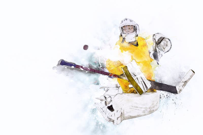 Gardien de but de hockey sur glace illustration de vecteur Gardien de but de hockey sur glace illustration de vecteur