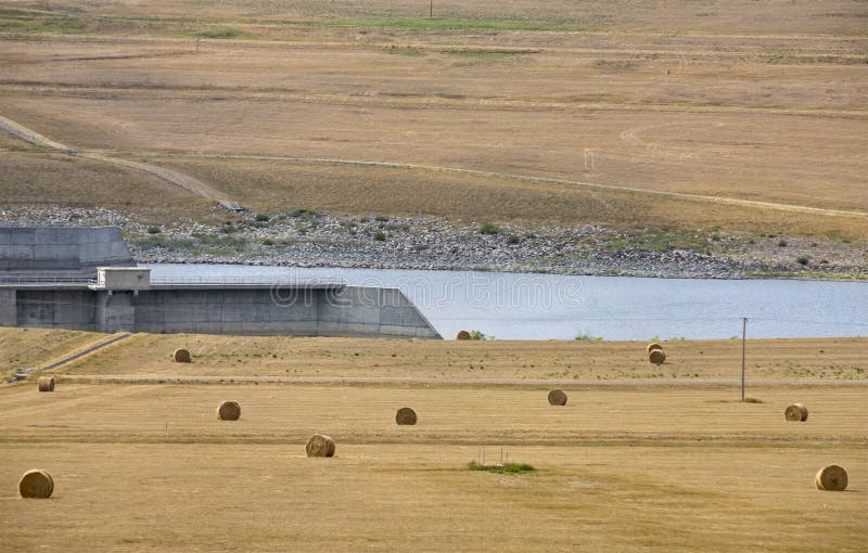 Gardiner Dam Lake Diefenbaker Imagen de archivo Imagen de drenaje