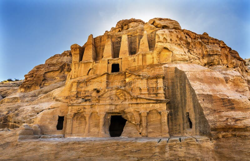 Garganta exterior Petra Jordan do EL-siq Triclinium Siq de Bab do túmulo do obelisco