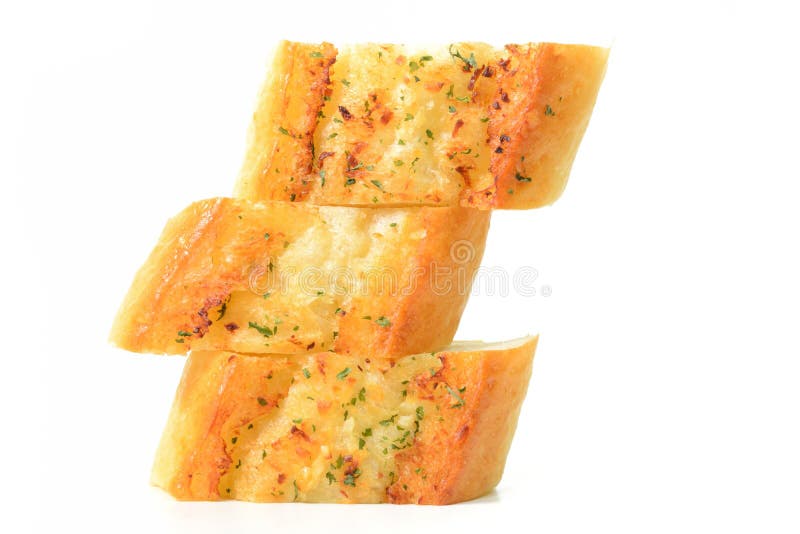 Garlic Bread homemade isolate on white background royalty free stock photography