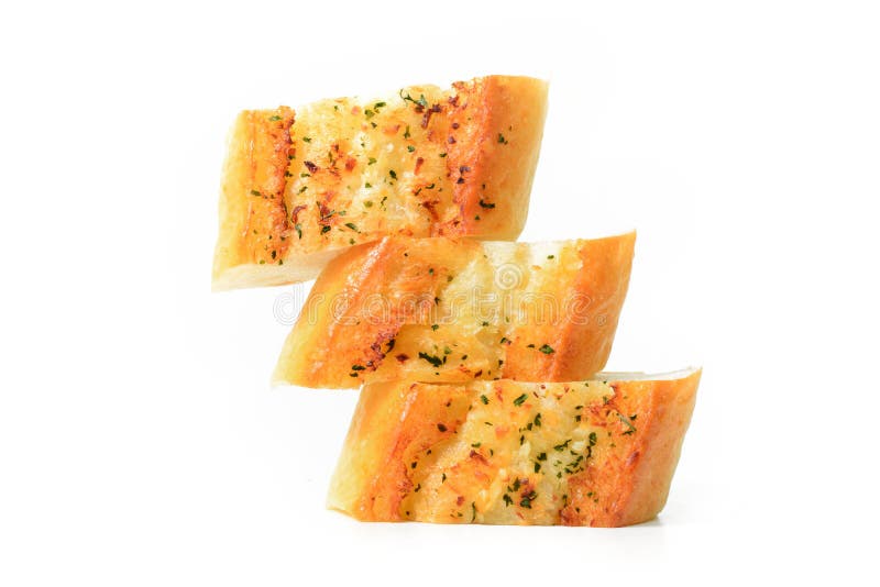 Garlic Bread homemade isolate on white background royalty free stock images