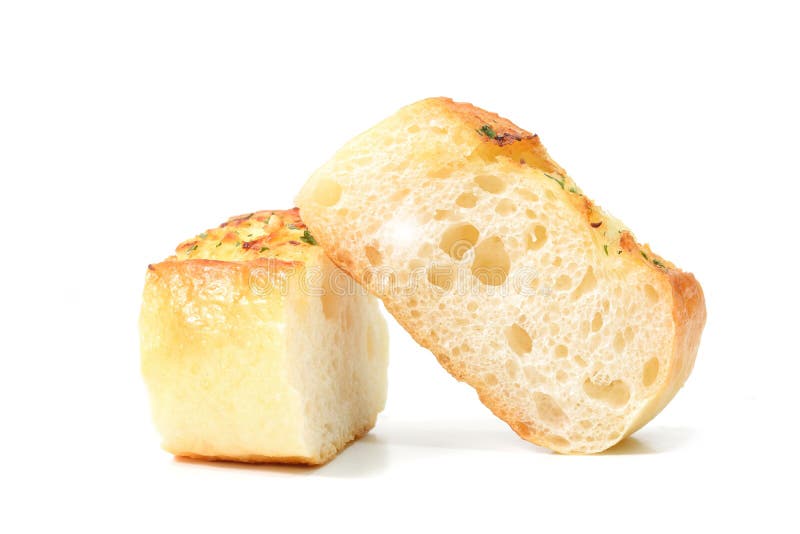 Garlic Bread homemade isolate on white background royalty free stock image