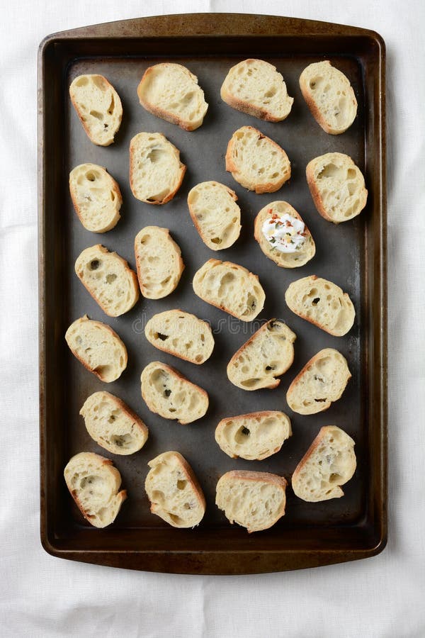 Garlic Bread Prep stock photo. Image of toasted, spices 55537480