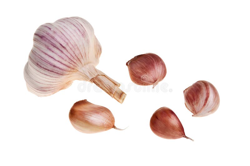 Garlic bulb and few of its pieces. stock image Garlic bulb and few of its pieces. stock image