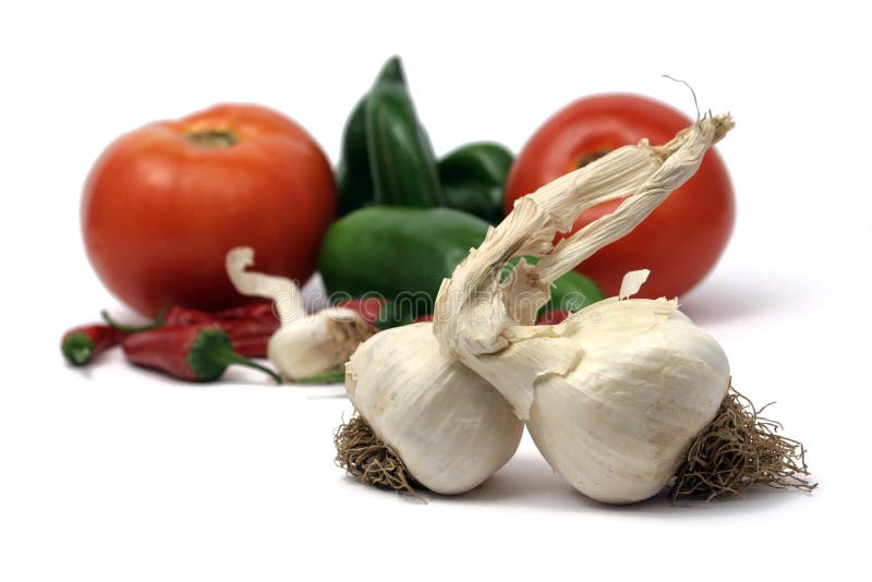 Garlic bulbs with veggies stock photo. Image of nutritive 3057428