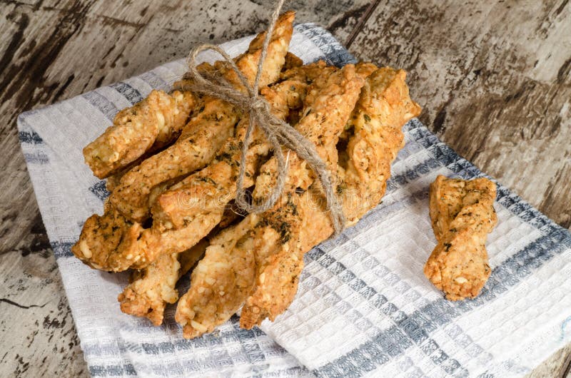 Garlic cheese bread sticks stock photos