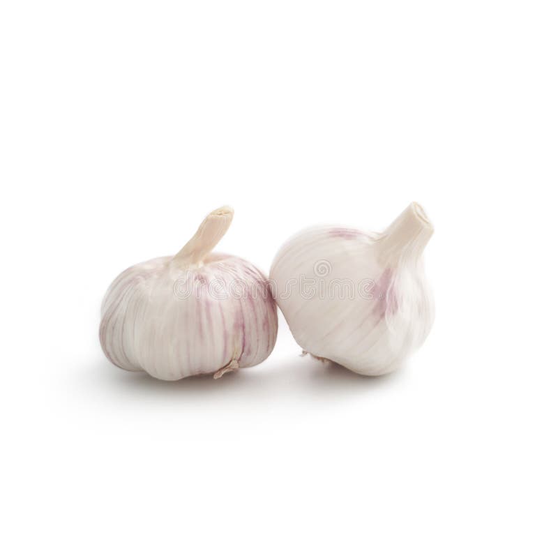 Garlic cloves isolated on white background royalty free stock images