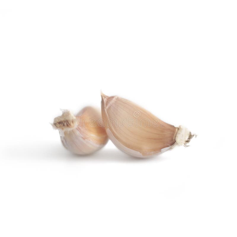 Garlic cloves isolated on white background royalty free stock photos