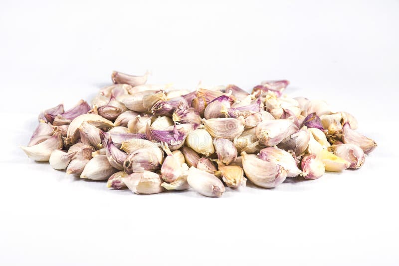651 Garlic Clove Overhead White Background Stock Photos Free