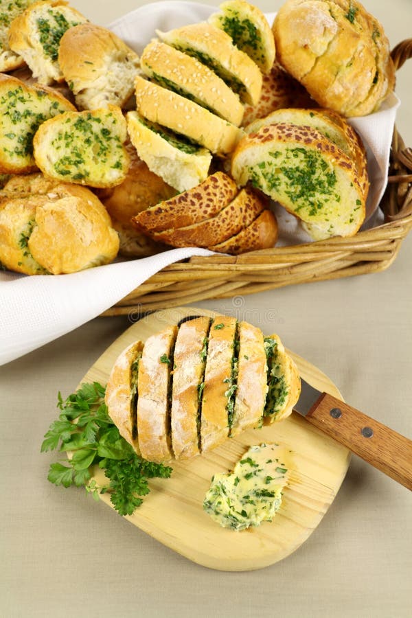 Garlic bread stock image. Image of herbs, toasted, fried 13946759