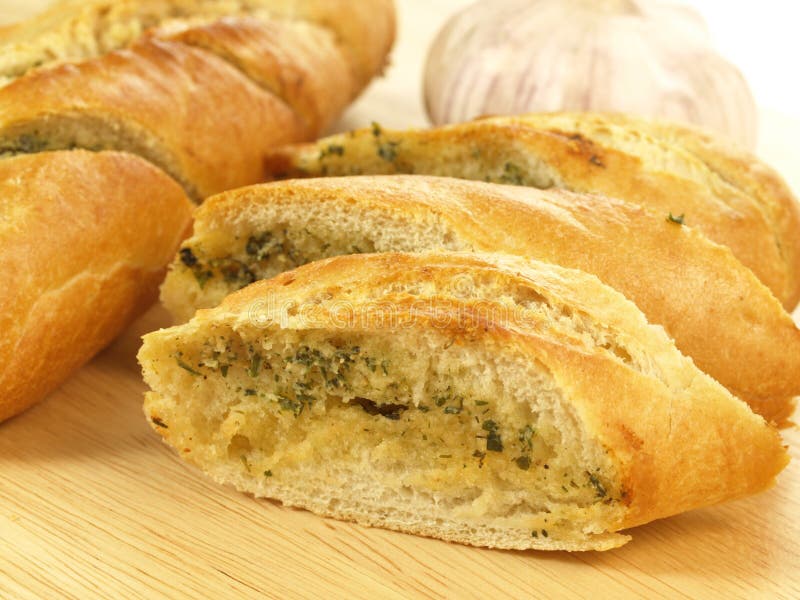 Garlic bread stock image. Image of herbs, toasted, fried 13946759