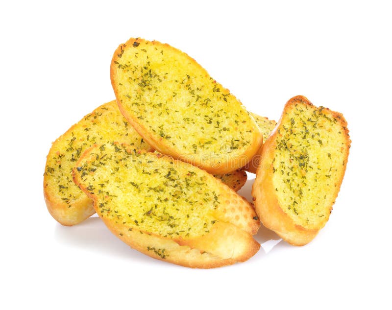 Garlic and Herb Bread Slices Stock Image Image of white, toasted