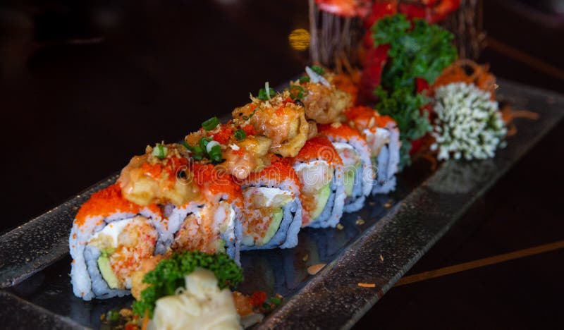 Garlic Lobster Roll royalty free stock photo