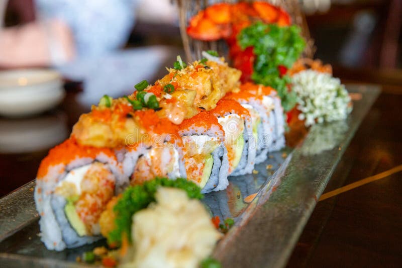 Garlic Lobster Roll royalty free stock photos