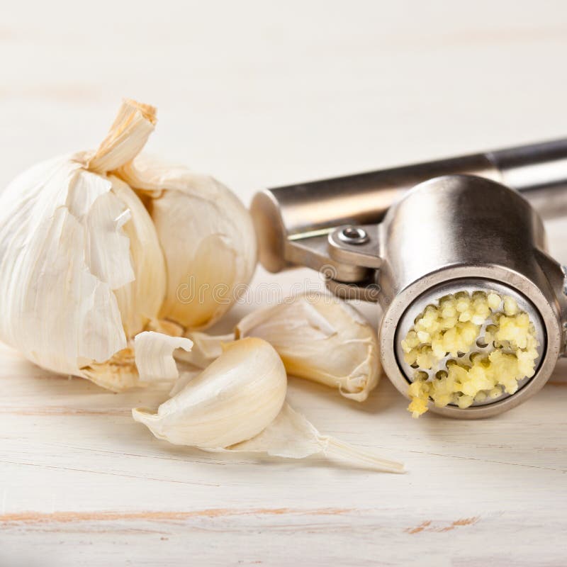 Garlic press stock photo. Image of nature, food, cloves 24729116