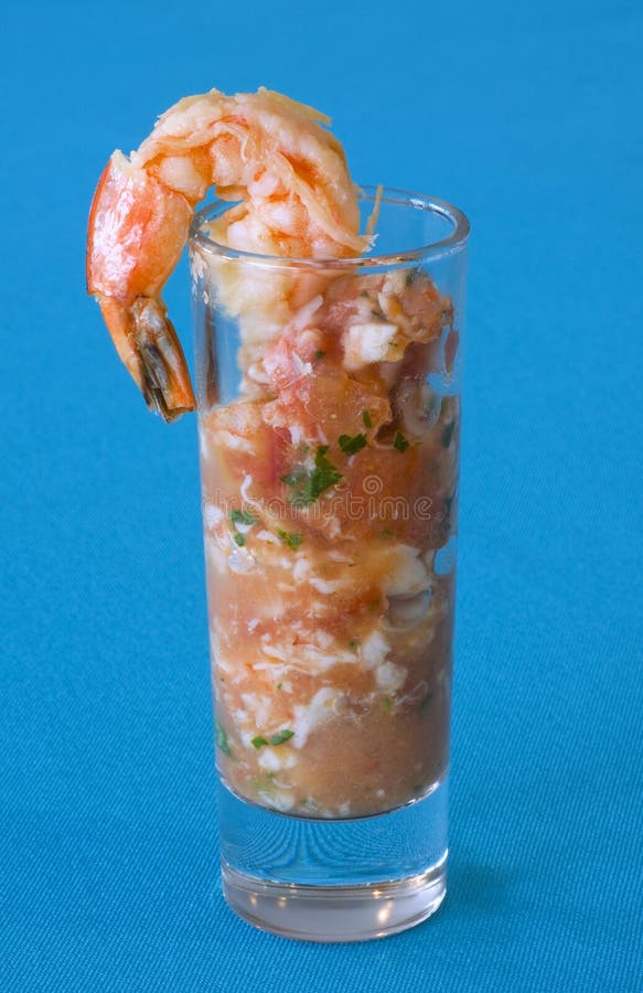Garnalen & Salsa Shot 1 stock fotografie