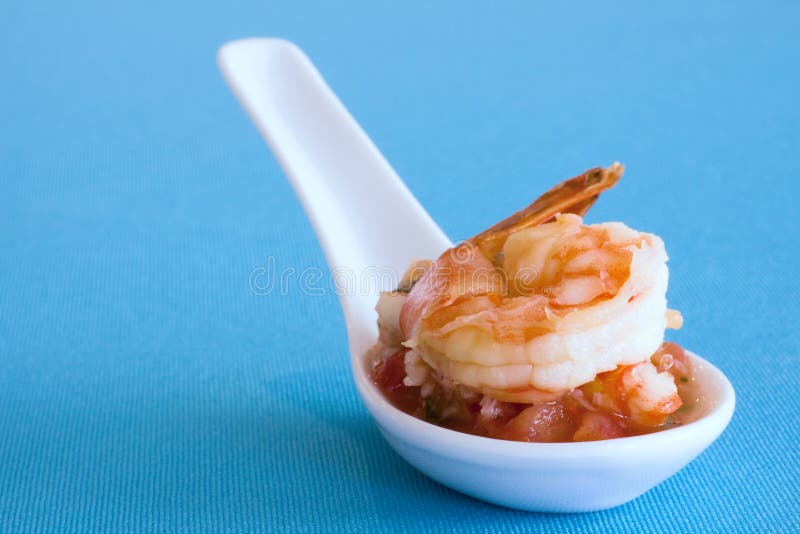 Garnalen &amp; Salsa Schutter 3 royalty-vrije stock foto's