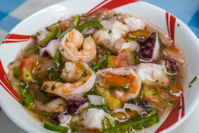 Garnele ceviche lizenzfreie stockbilder Garnele ceviche lizenzfreie stockbilder