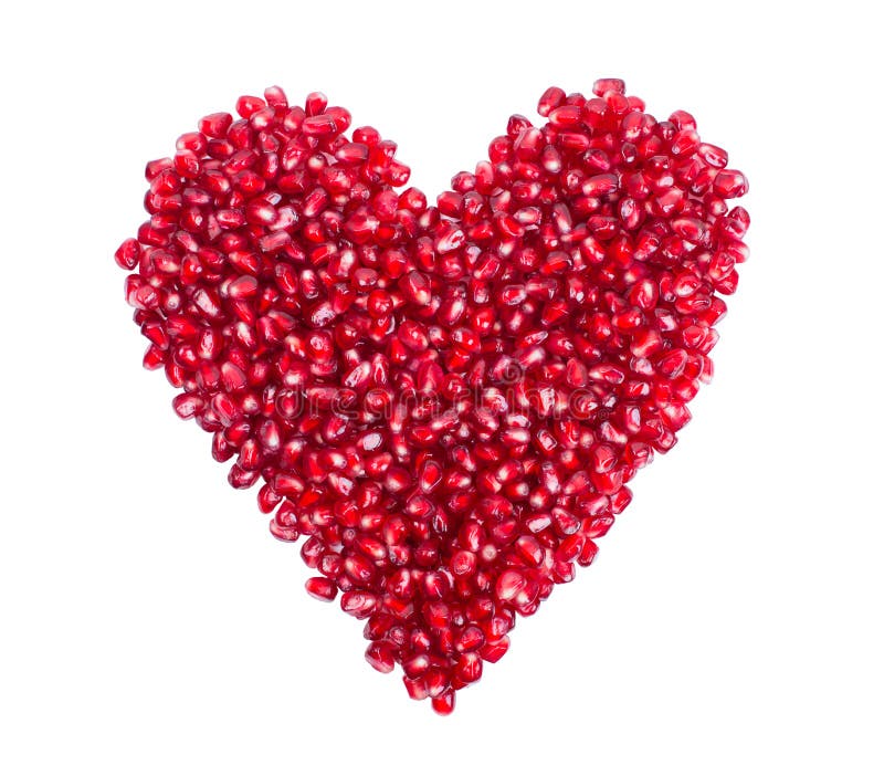 Garnet, grains, pomegranate seeds in the form of